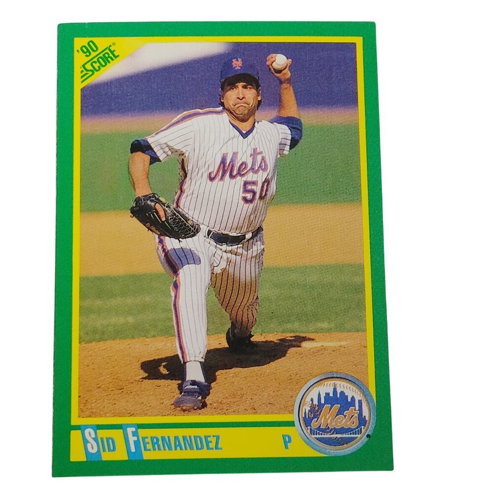 1990 Score Sid Fernandez Card No. 18 New York Mets P VG/EX